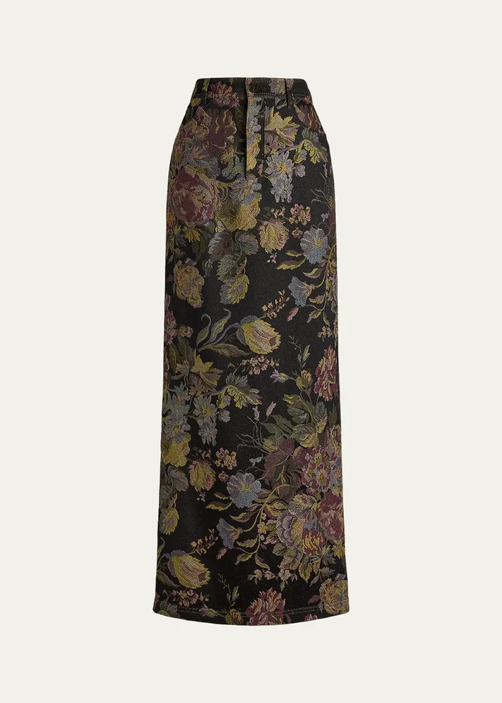 Fontaine Floral Jacquard Skirt
