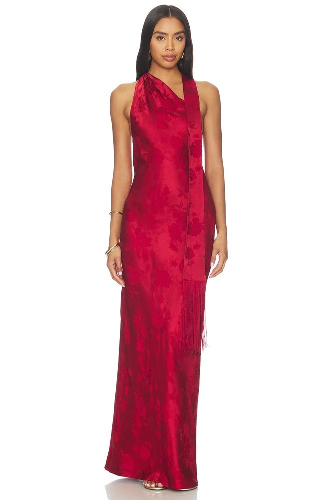 Sonya Maxi Dress With Fringe
