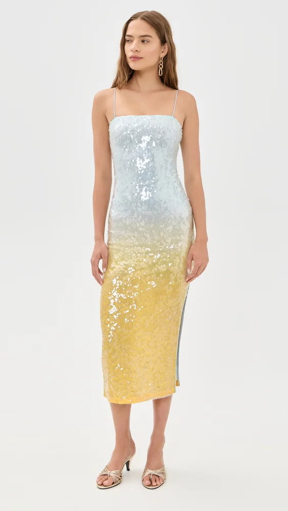 Fifi Sequin Fitted Midi Cami Dress