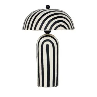 TOV Furniture Maiori Striped Papier Mache Table Lamp