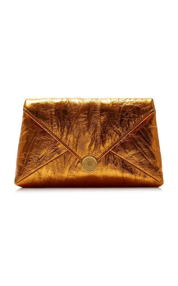 Metallic Leather Clutch