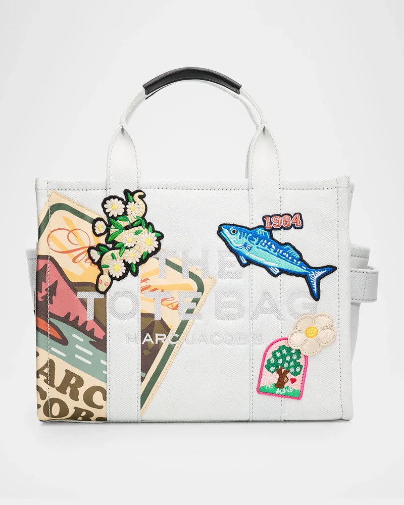 The Camp Patchwork Denim Medium Tote Bag