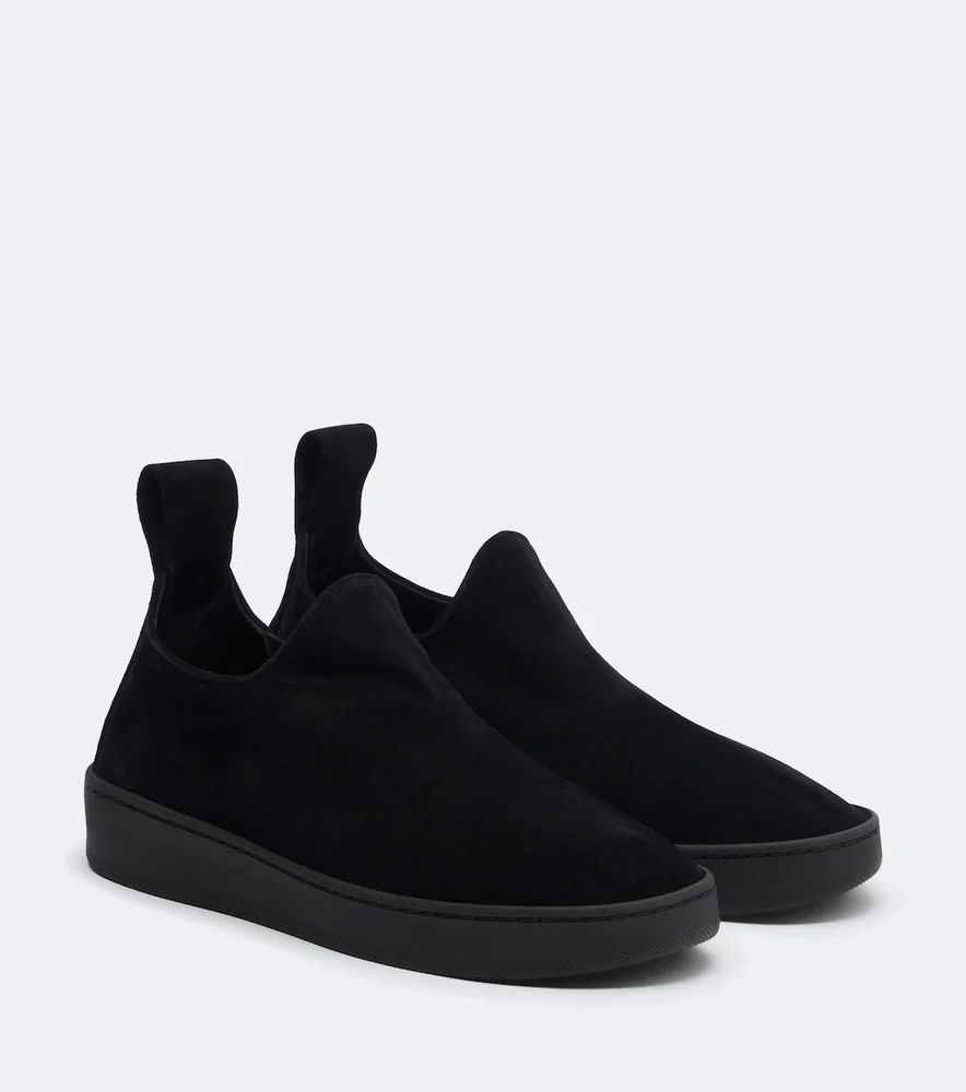 Suede high-top sneakers