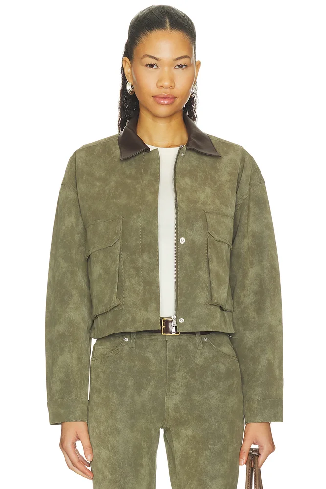 Faux Suede Chore Jacket