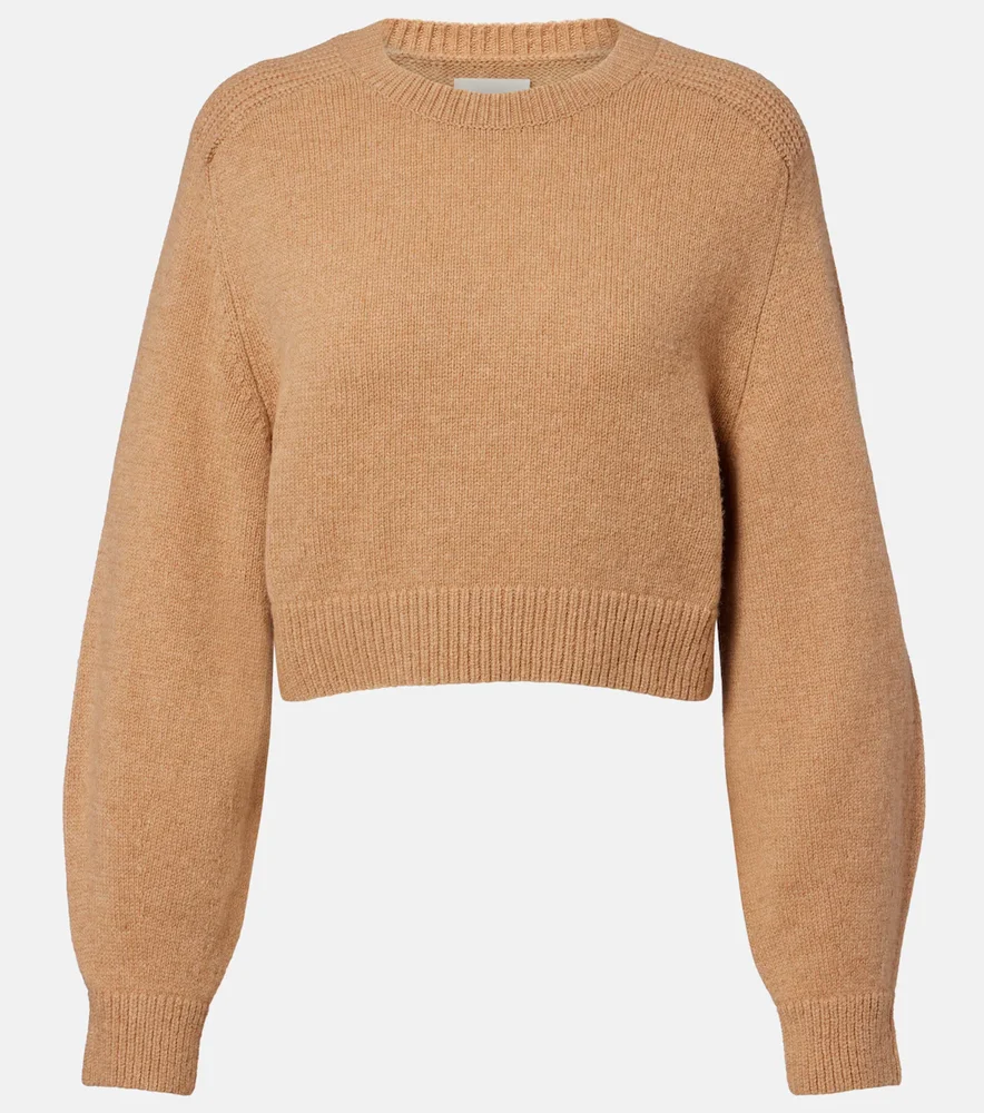 Masie cropped wool and cashmere sweater