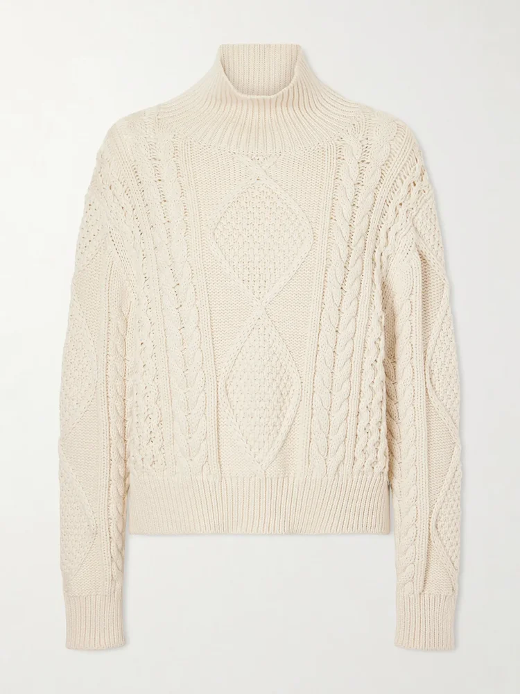 kimmi knitted cotton and cashmere blend sweater