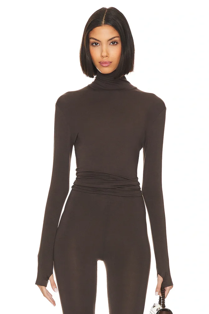 Slim Fit Long Sleeve Turtle Top
