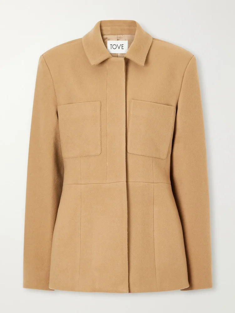 Eton paneled wool and cashmere-blend felt jacket