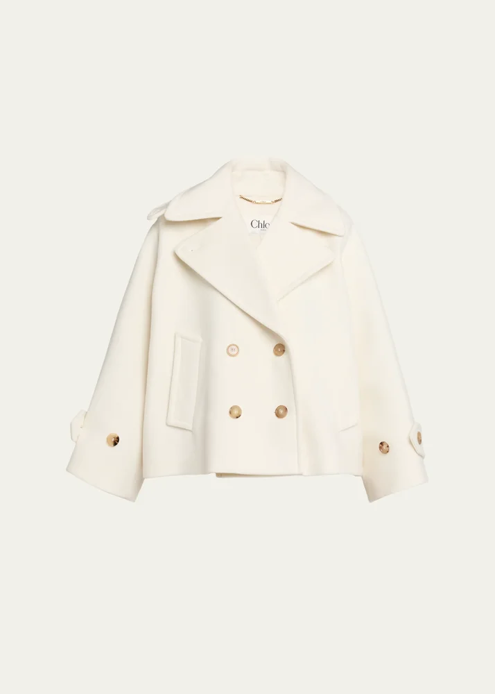 Double-Breasted Wool Peacoat