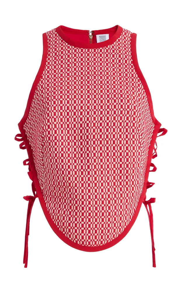 Shield Jacquard Tie Top