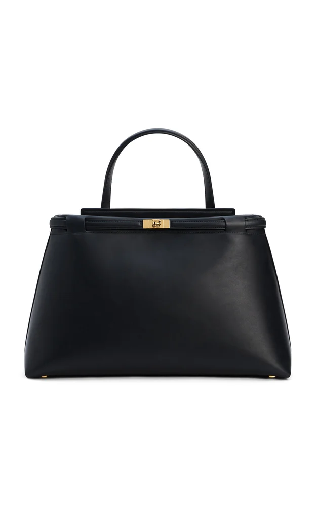 Leoné Medium Leather Top Handle Bag