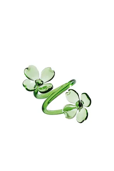Botanica Glass Flower Napkin Rings Set Of 4