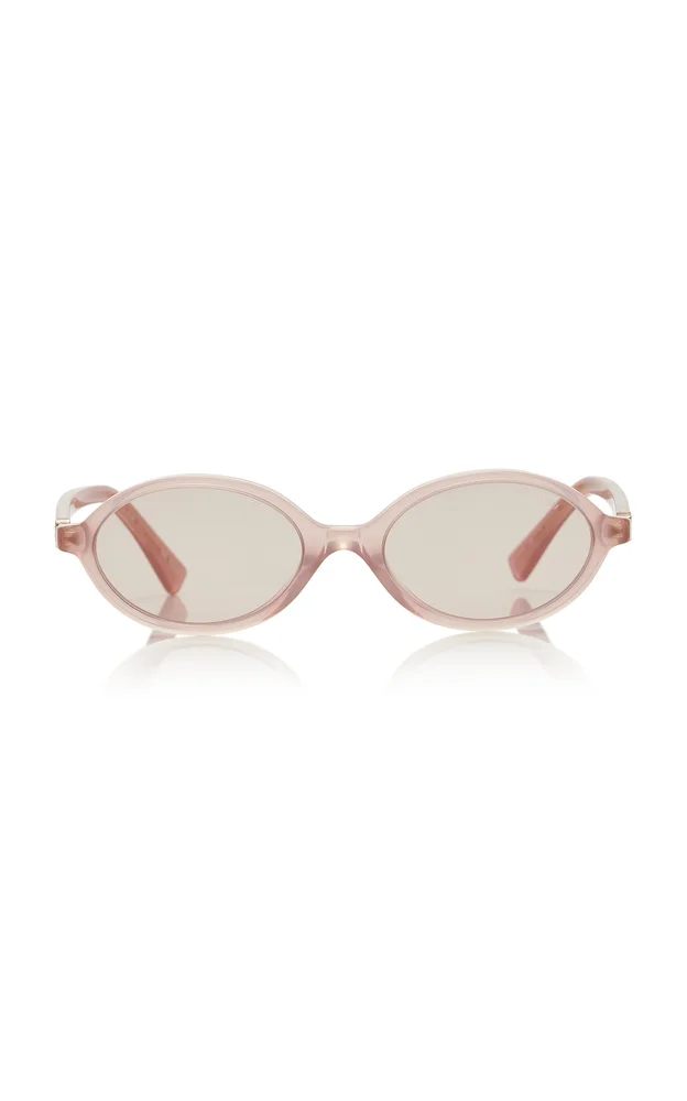 Round-Frame Acetate Sunglasses