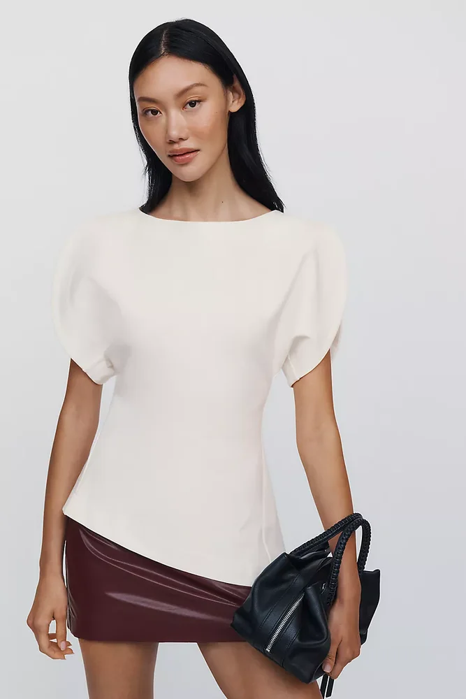 Structured Puff Sleeve Top