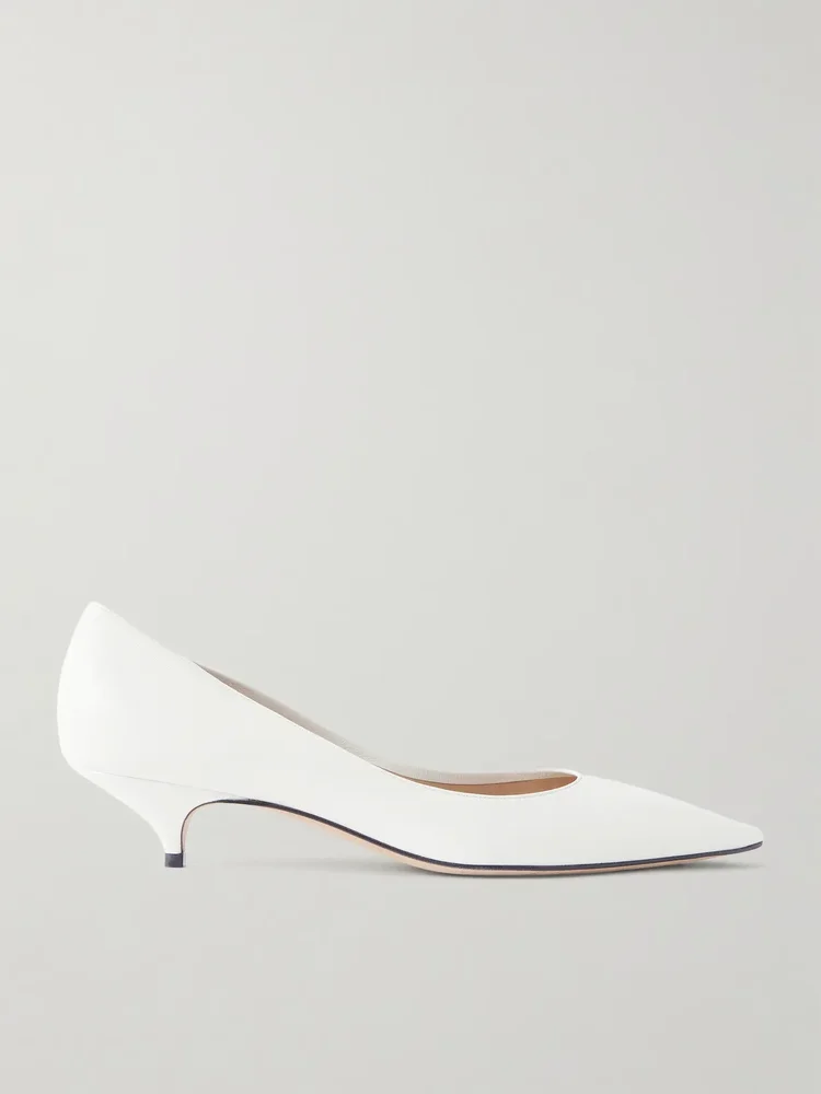 Liisa Kitten Three leather pumps