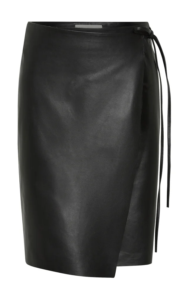 Leather Wrap Skirt