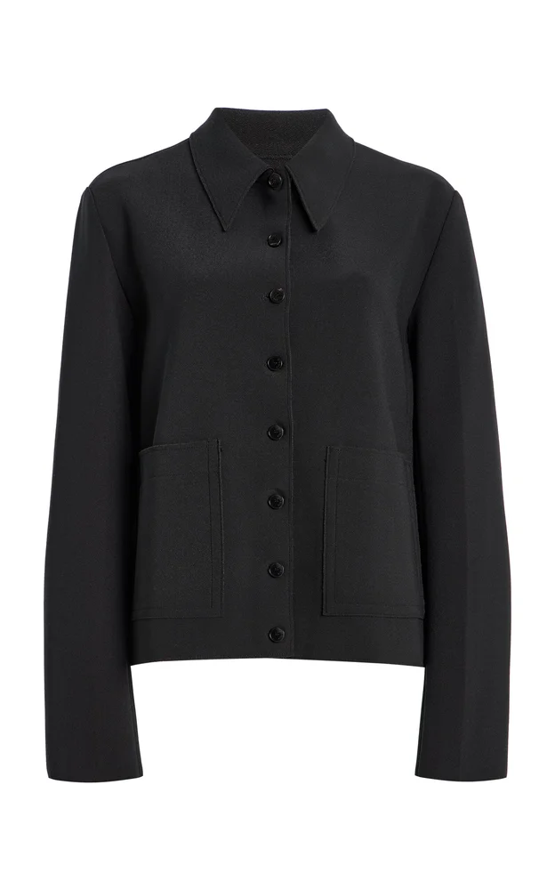 Lay3 Point Collar Crepe Jacket