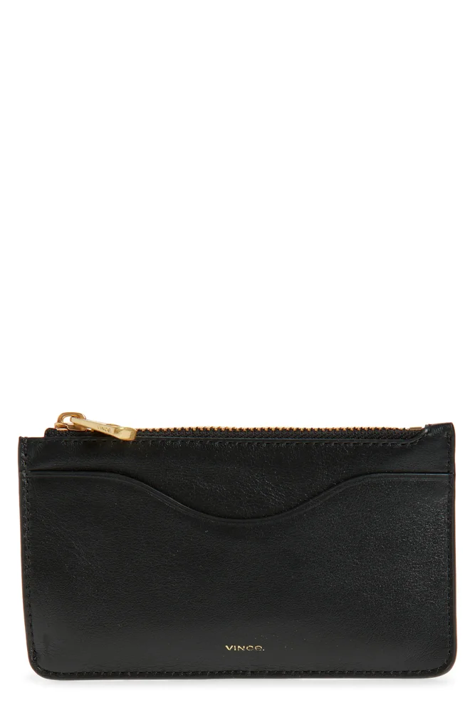 Leather Zip-Top Card Case