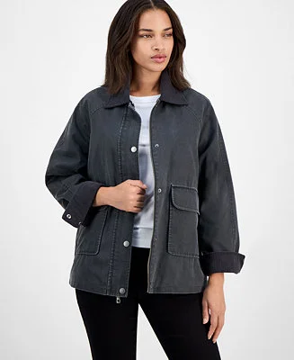 BCBG Women's Corduroy-Collar Barn Jacket, Exclusively at Macy's - Macy's