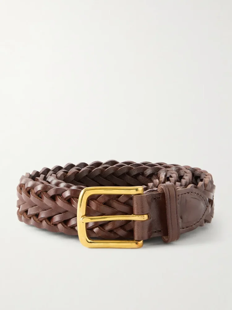 3cm Woven Leather Belt