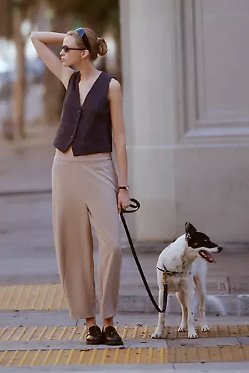Leona European Linen Stretch Vest