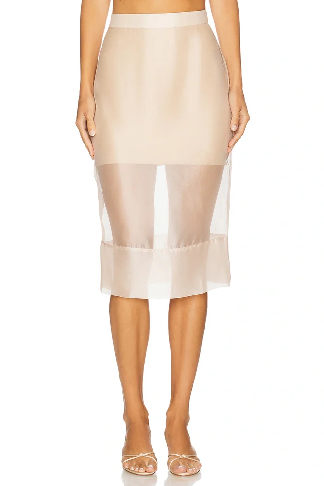 Kelsie Sheer Midi Skirt