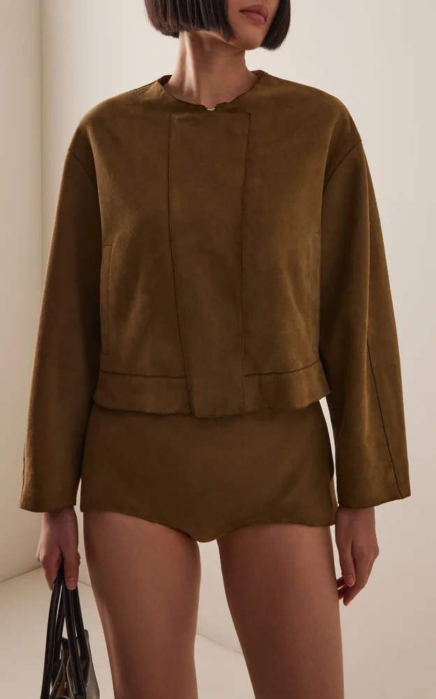 Exclusive Suede Bomber Jacket