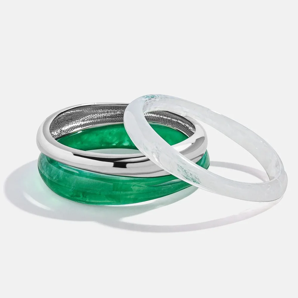 Raven Resin Bangle Set