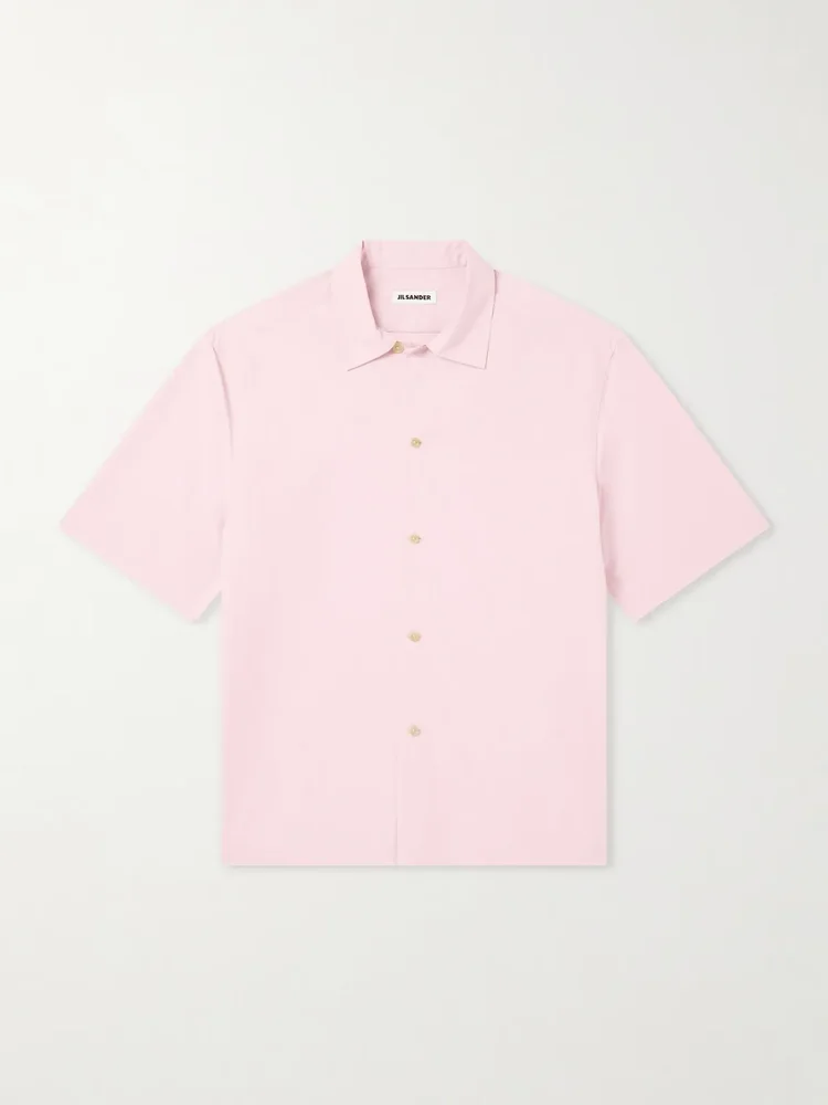 Spread-Collar Poplin Shirt