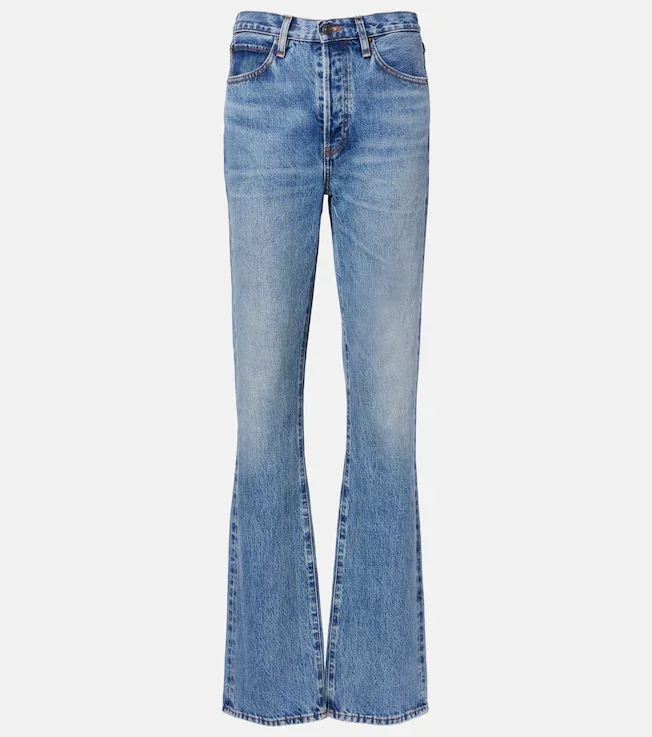 Vertical high-rise straight jeans
