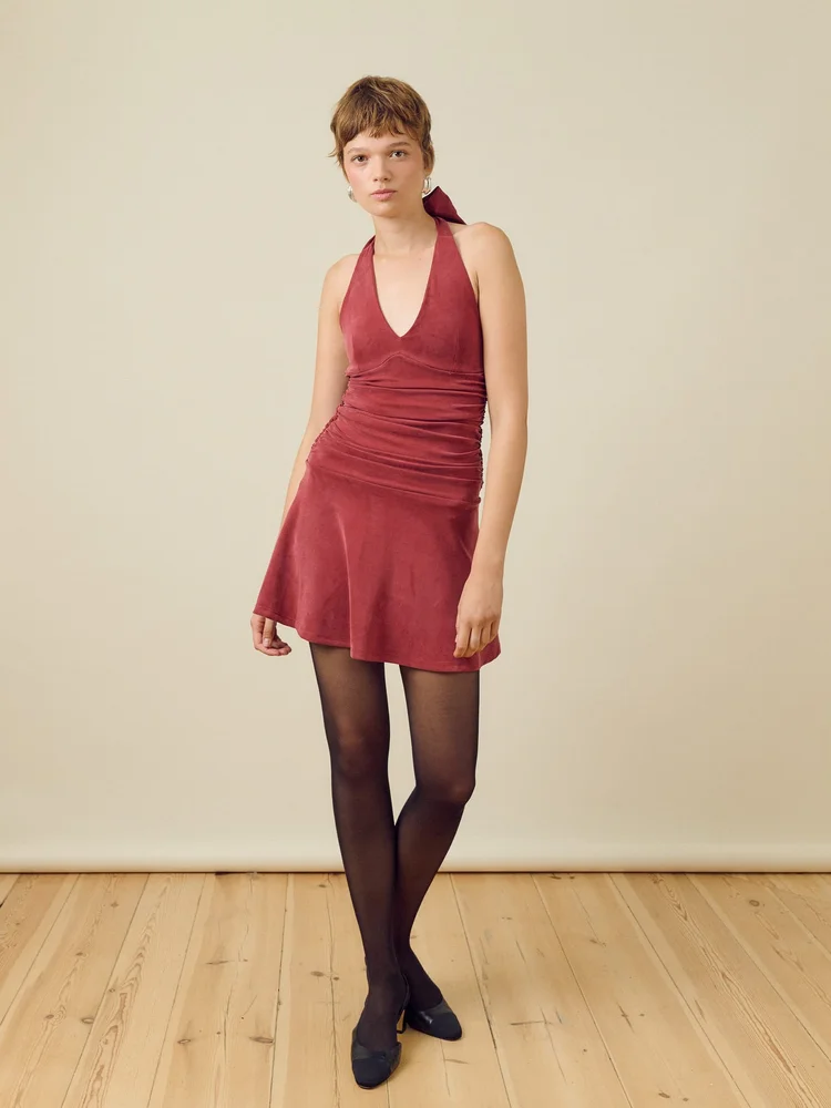 Celebration Mini Dress Burgundy
