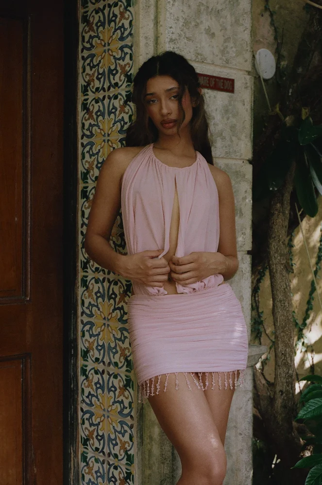 La Piscine Mini Dress in Pink