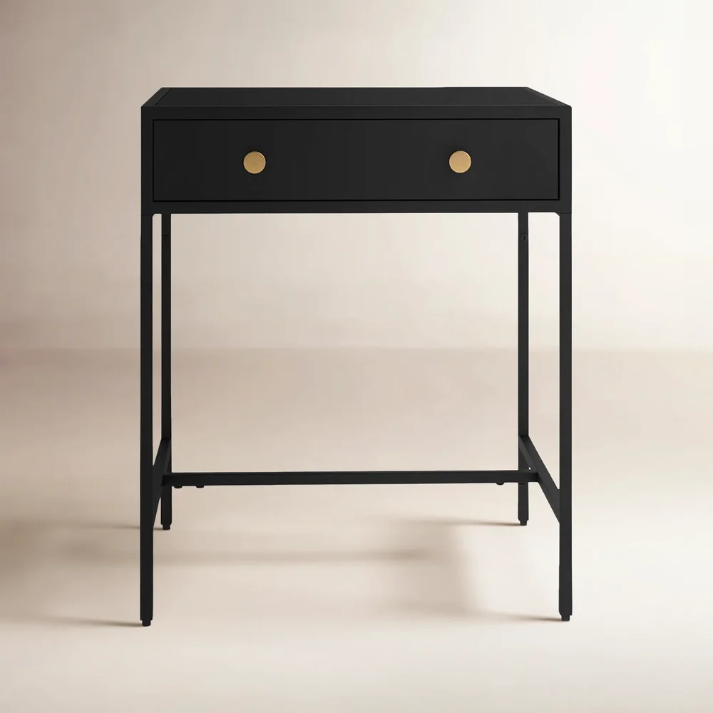 Julina 24" Tall 1 Drawer Storage Metal Nightstand