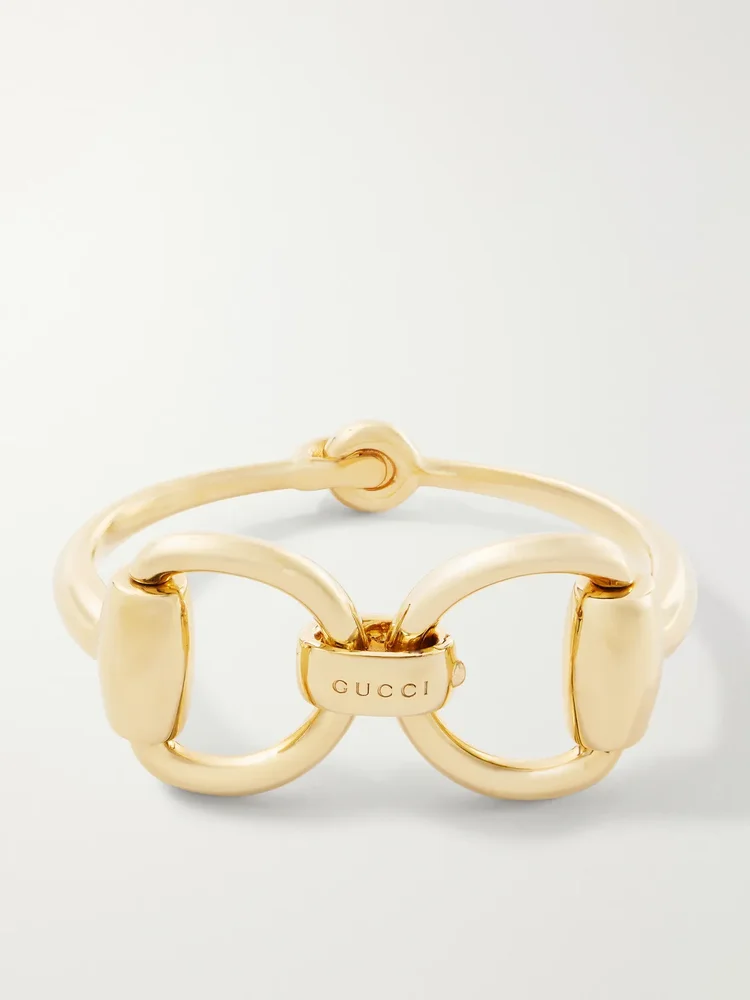 Horsebit gold-tone bangle