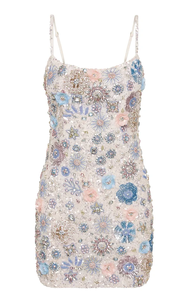 Francesca Beaded Tulle Mini Dress
