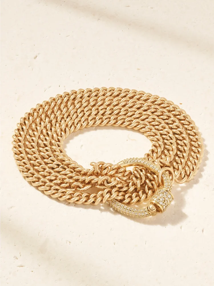 14-karat gold diamond bracelet