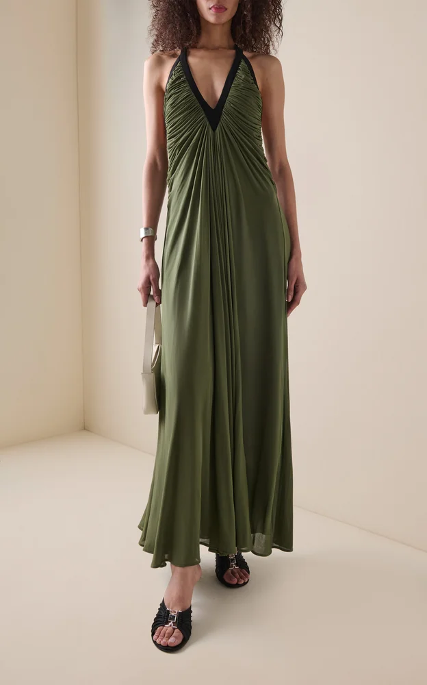 Suspended Jersey Outline Maxi Dress