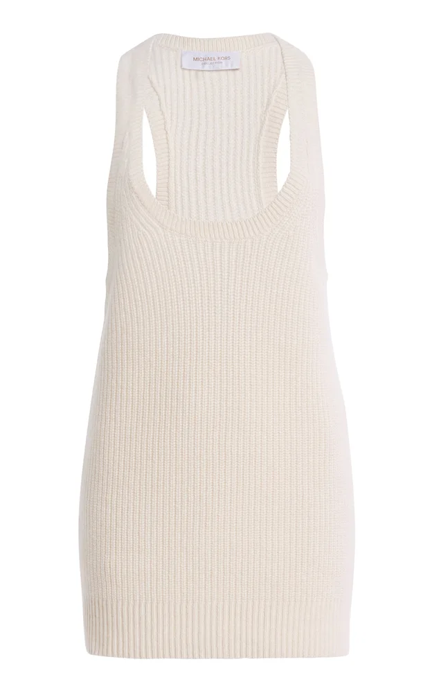 Racer Back Cashmere-Linen Tank Top