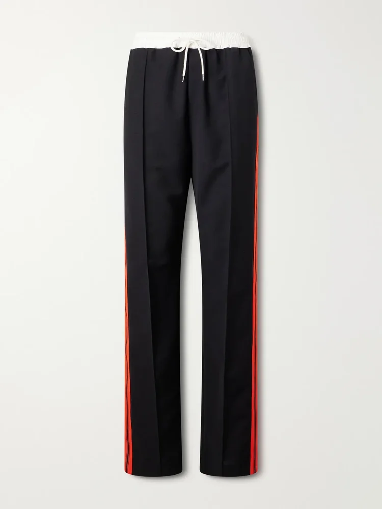 energy striped wool track pants