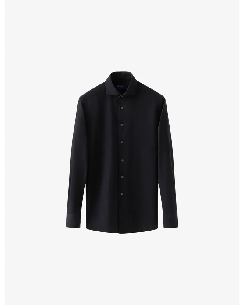 Long-Sleeved Slim-Fit Denim Shirt