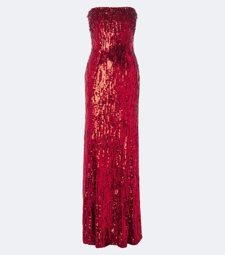 Honesty embellished bustier gown