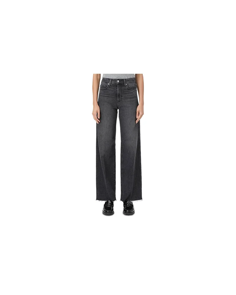 Anessa High Rise Wide Leg Jeans in Viper Black Distressed
