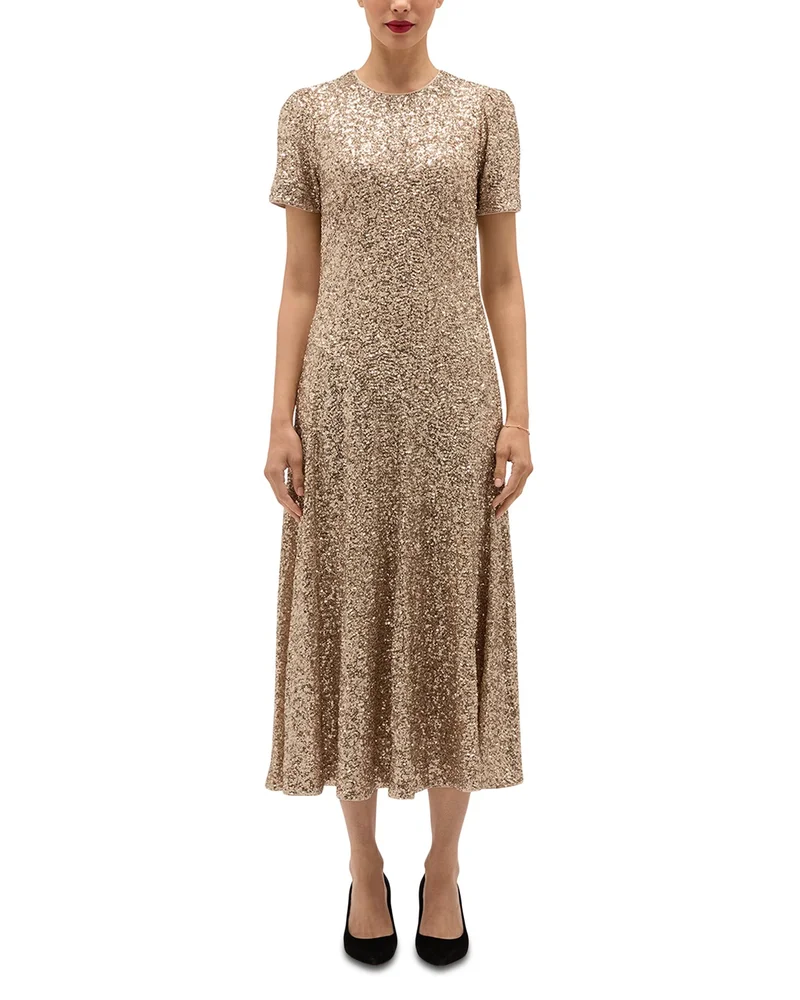Saffie Sequin Midi Dress