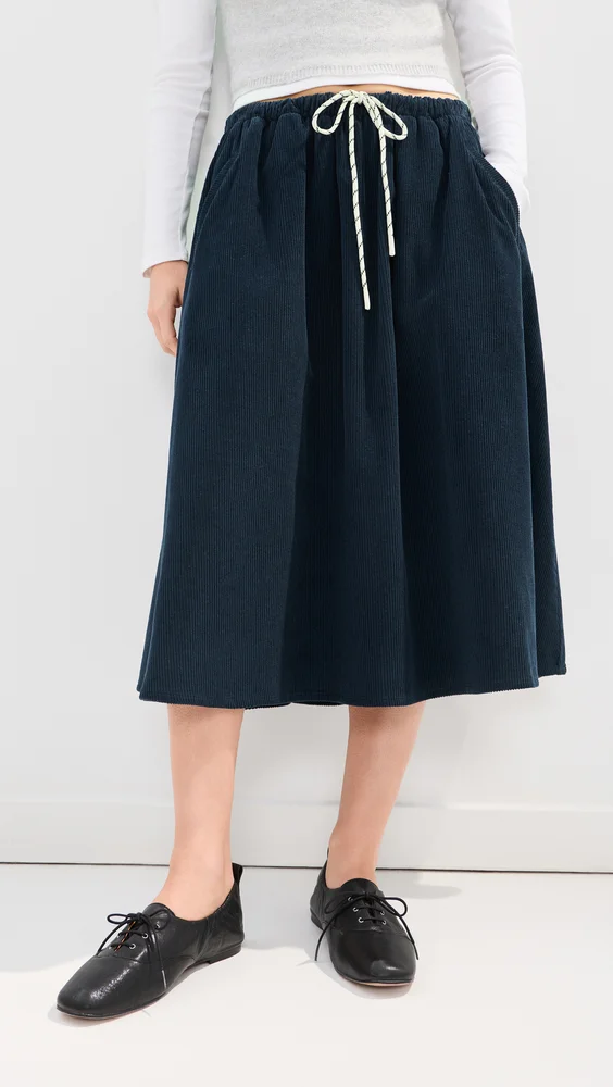 Arlen Corduroy Midi Skirt
