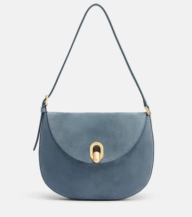 Tondo Small suede shoulder bag