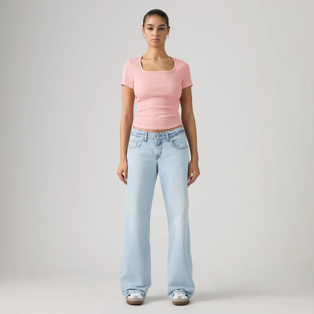 Low Loose Jeans in Pick Sides Psk, Light Wash