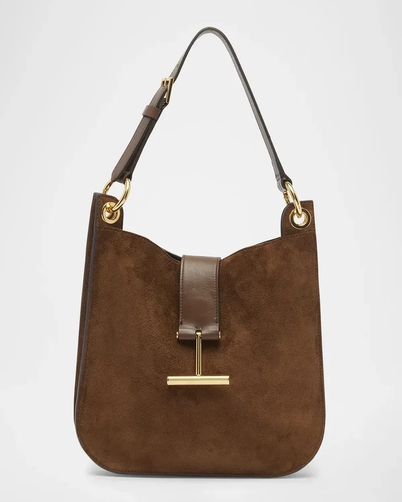 Tara Small Hobo Crossbody in Suede
