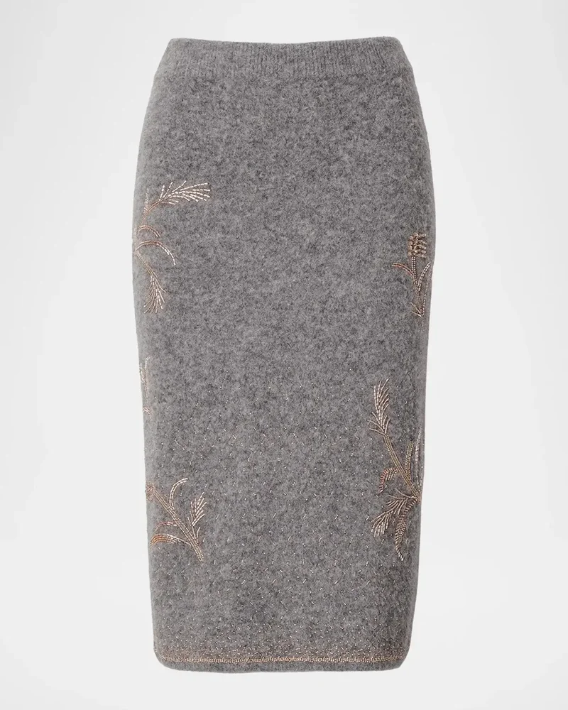 Iris Beaded Midi Skirt