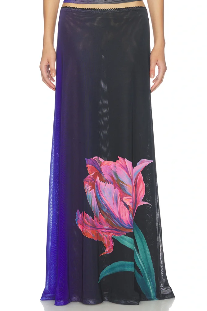 Mesh Maxi Skirt