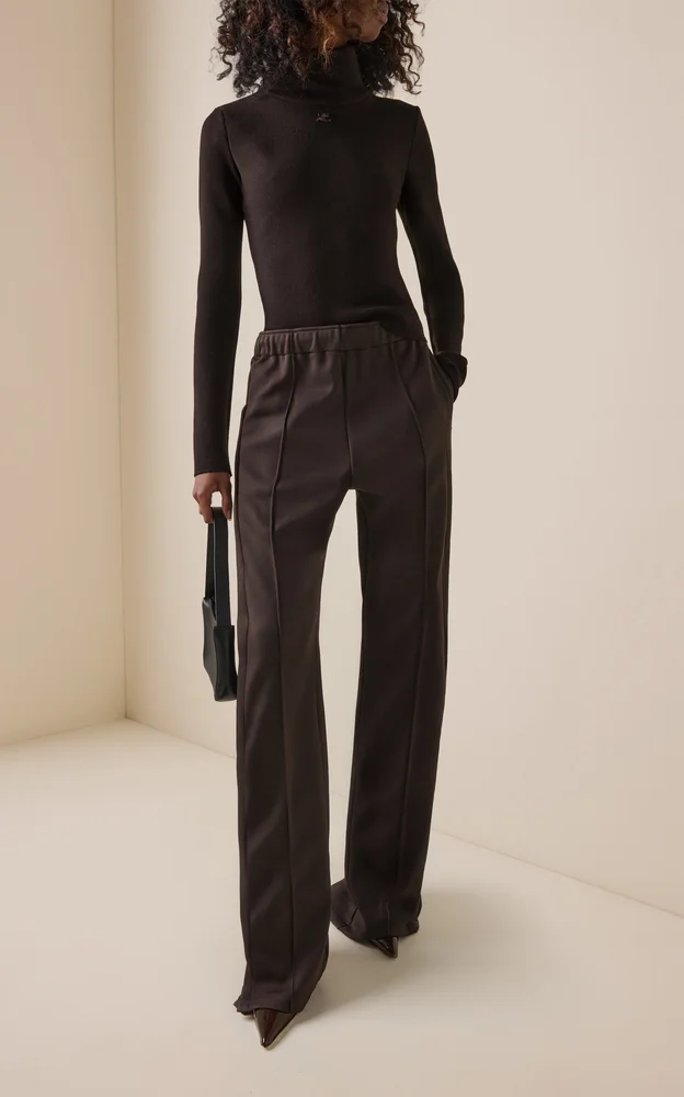 Straight-Leg Interlock Sweatpants